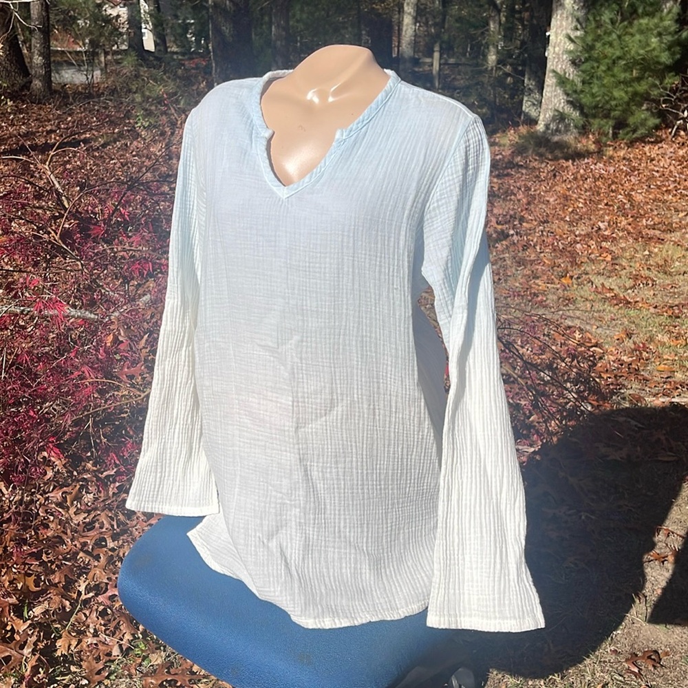 Joan Vass Size Med Ombré Top- tunic- Cotton